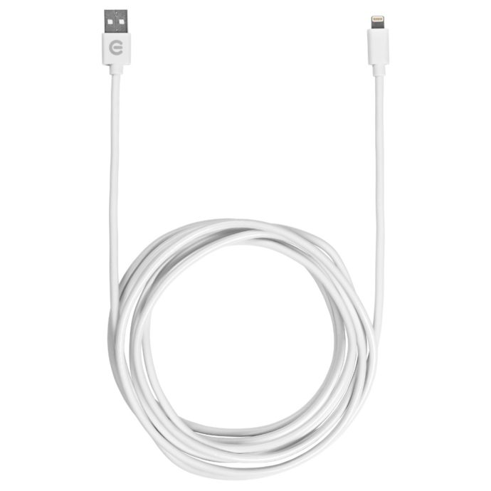 ES80121 eSTUFF MFi Lightning 3 m kabel til iPhone og iPad, Hvid