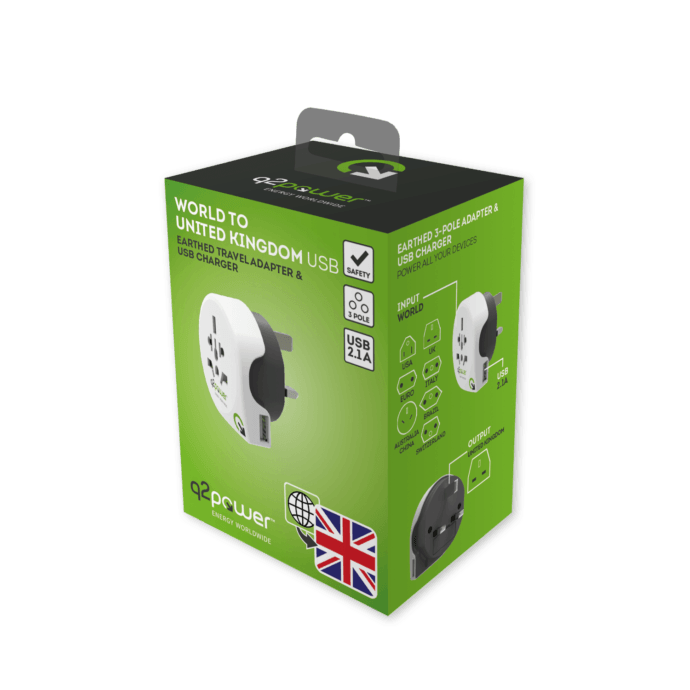 1.100130 Q2Power World to United Kingdom USB