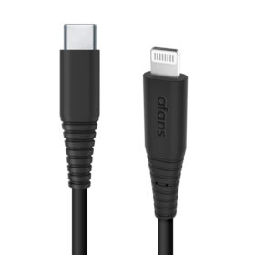 Zikko afans USB-C til MFi Lightning 1,5m kabel, Sort