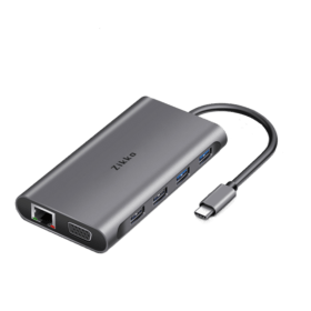 Zikko USB-C 11-i1 Hub med HDMI 4xUSB VGA SD kort og ethernet