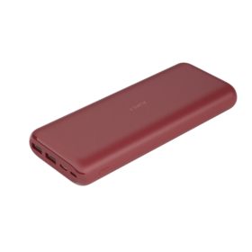 Aukey-PB-XN20-powerbank med USB-C og 2 x USB-A output, rød