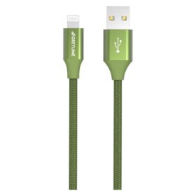 GreyLime Braided USB-A til MFi Lightning Kabel Grøn 1 m