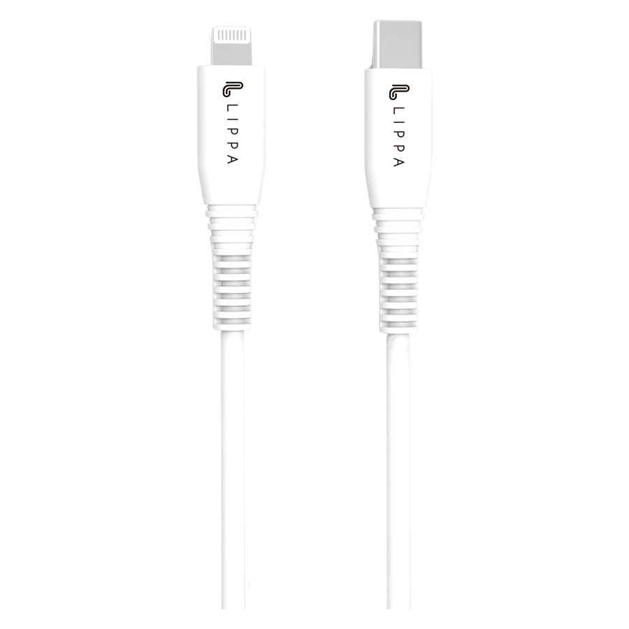 Billede af Lippa USB-C til MFi Lightning kabel 2m til Apple iPhone, Hvid hos Powerbanken.dk