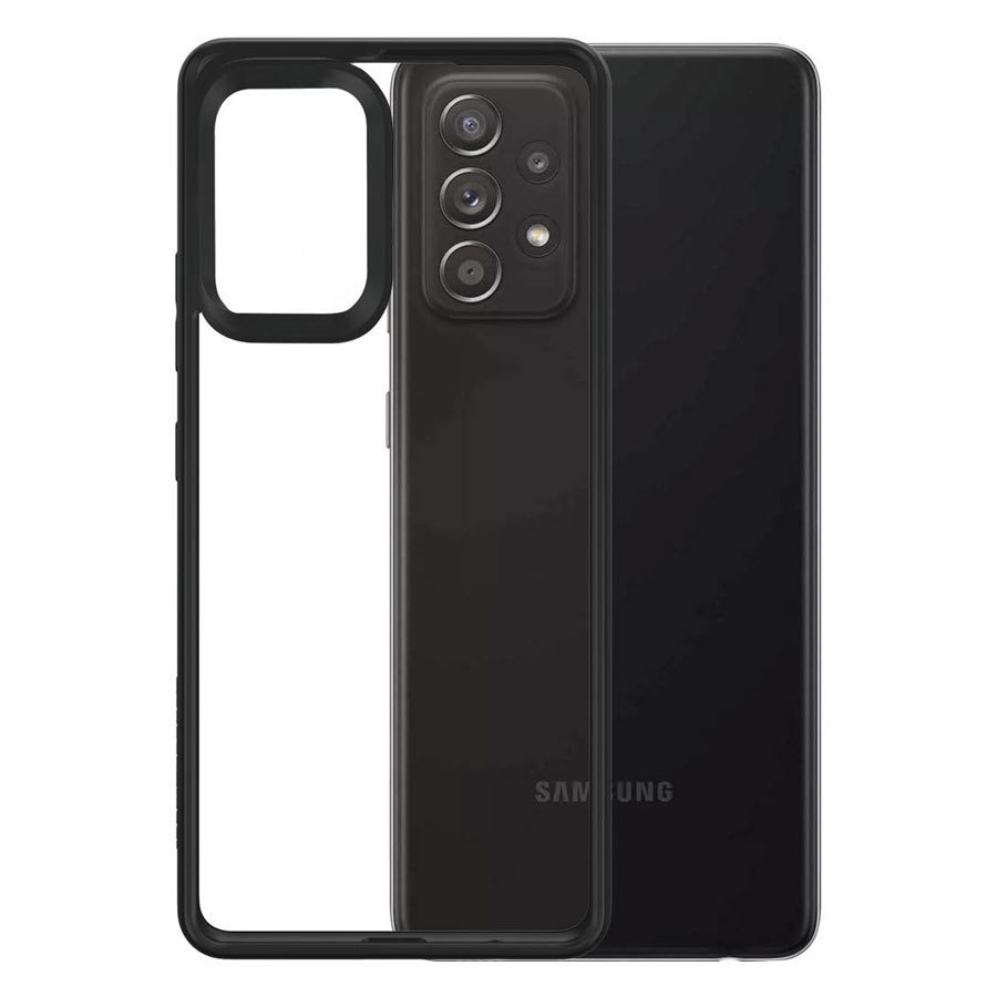 Billede af PanzerGlass ClearCase Samsung Galaxy A52 AntiBacterial Cover, Sort