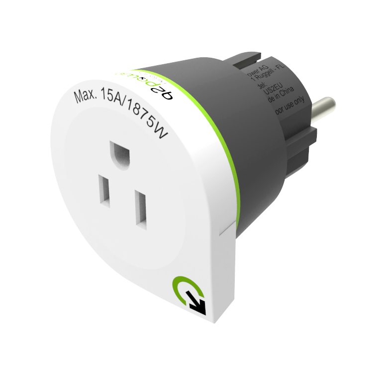 Q2Power USA to Europe Rejseadapter