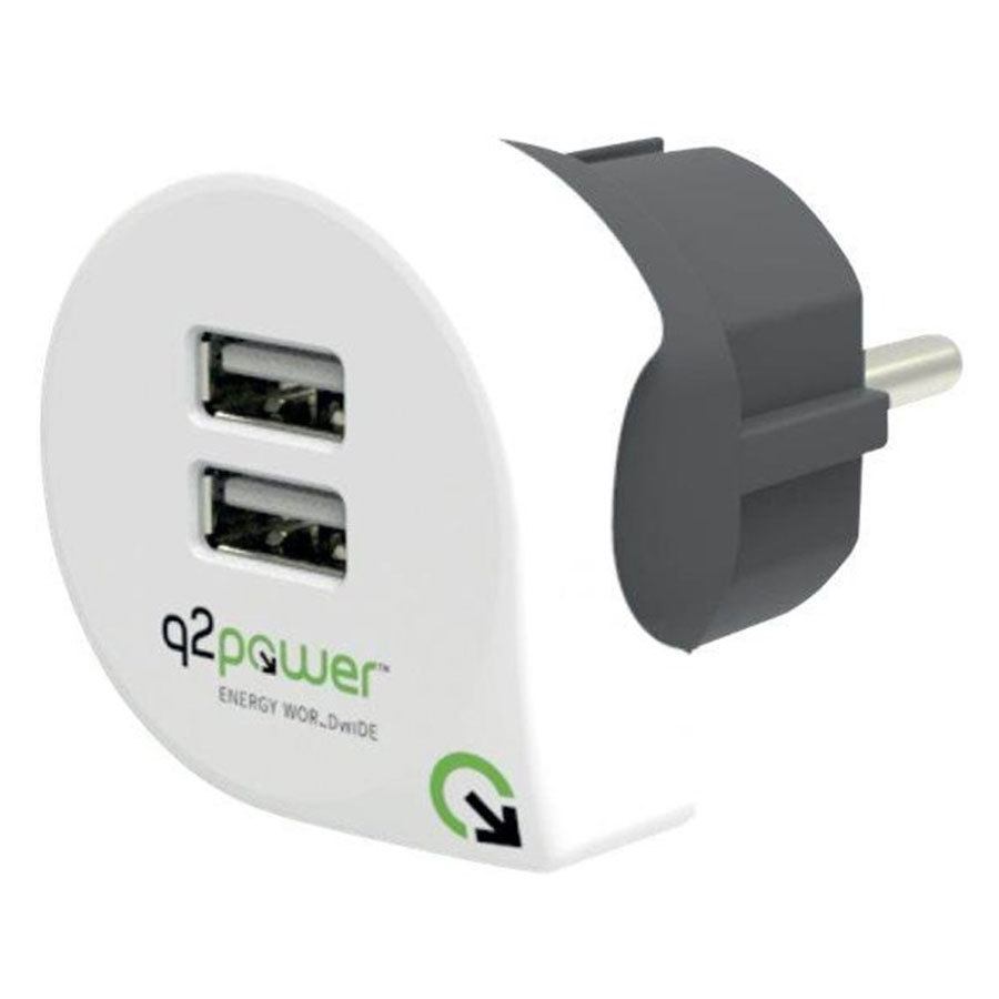 Q2Power 2-Port 24W USB-A Oplader