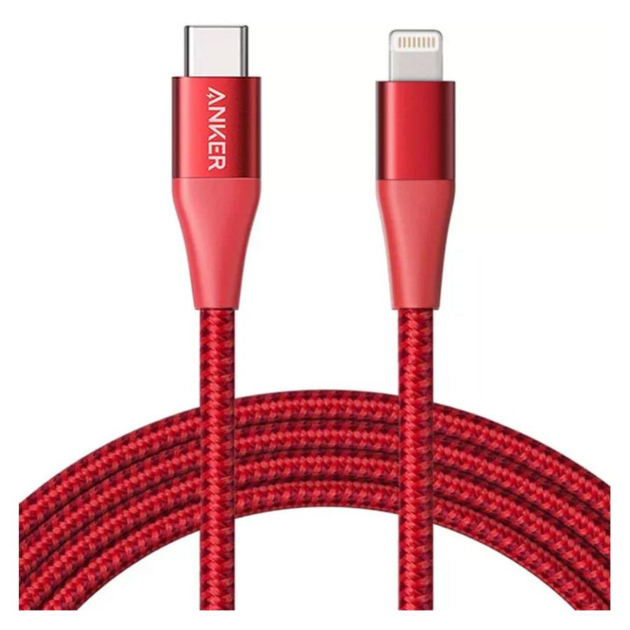 Anker PowerLine+II 1,8m USB-C PD til Lightning Kabel, Rød