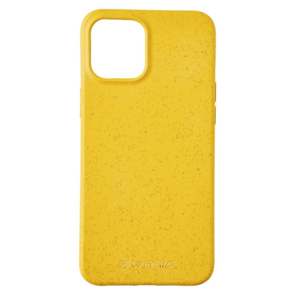 Se GreyLime iPhone 12 Pro Max Biodegradable Cover, Yellow hos Powerbanken.dk