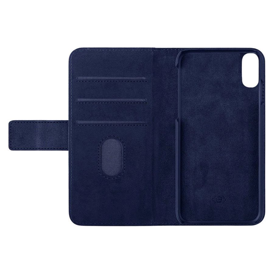 Billede af KEY Premium Cover m. pung til iPhone Xs Max, Navy blå
