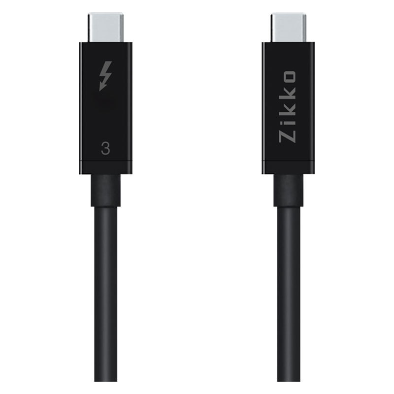 Se Zikko 0,5m 100W / 40Gb 8k USB-C Kabel, Sort hos Powerbanken.dk