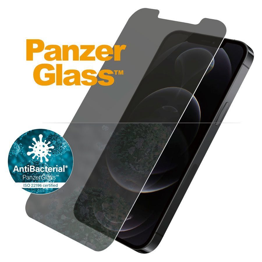 PanzerGlass iPhone 12/12 Pro Privacy AntiBacterial Skærmbeskyttelse