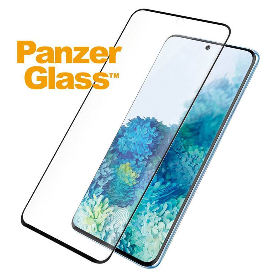PanzerGlass Samsung Galaxy S20+ Fingerprint kompatibel Skærmbeskyttelse, Sort Kant