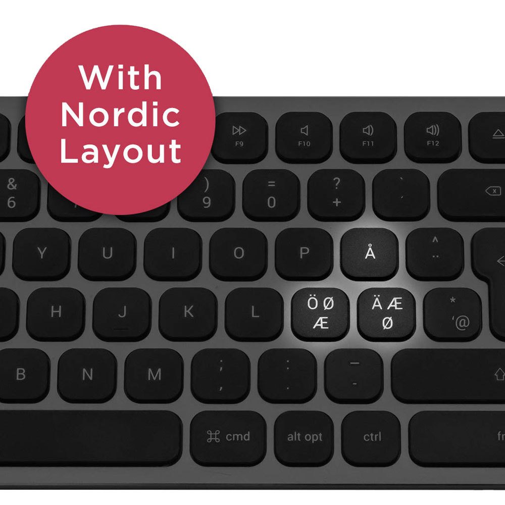 Satechi tastatur til og iMac med Æ, Ø og Å, Space Grey -