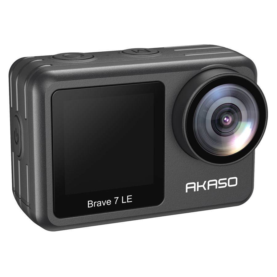 REFURBISHED AKASO Brave 7 LE dobbeltskærm 4K/30fps action kamera, IPX7 vandtæt
