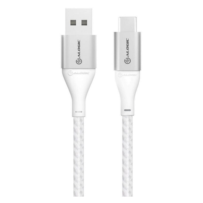 ALOGIC Super Ultra USB-C til USB oplader kabel, Længde 3 meter, Farve Sølv farve