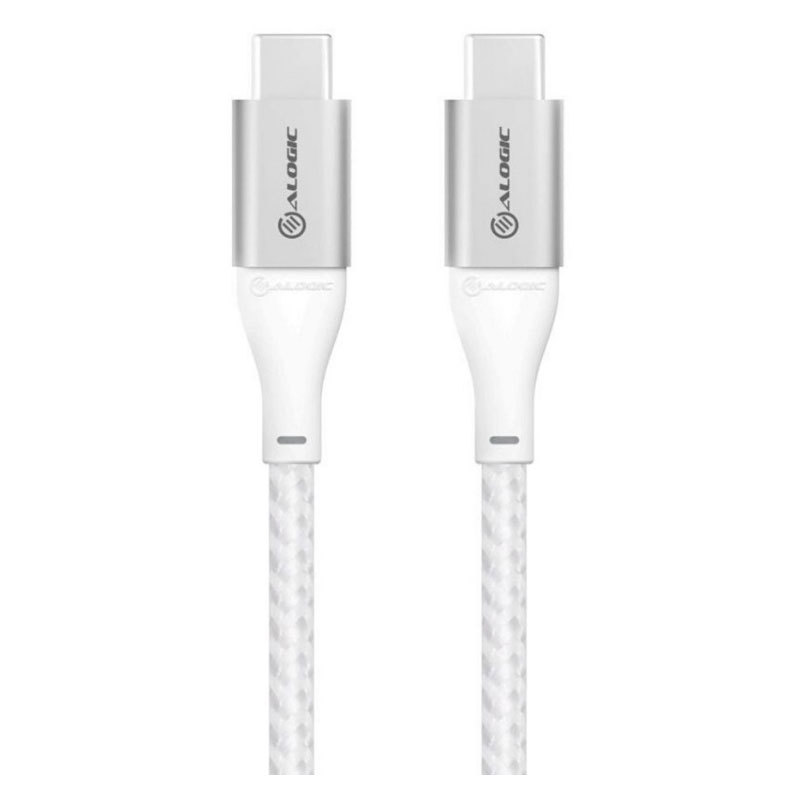 ALOGIC Ultra USB-C oplader kabel op til 100W Silver 0,3m / 1,5m / 3m, Længde 3 meter