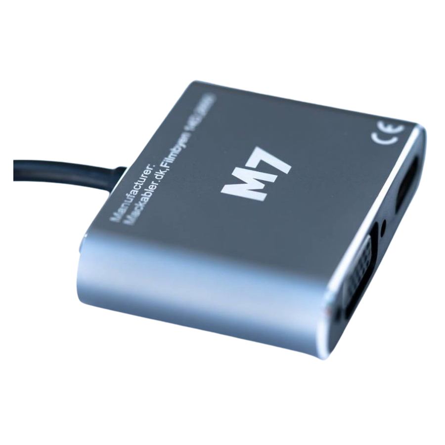 Billede af M7 USB-C Multiport Dock (HDMI, VGA, USB3, USB-C) hos Powerbanken.dk