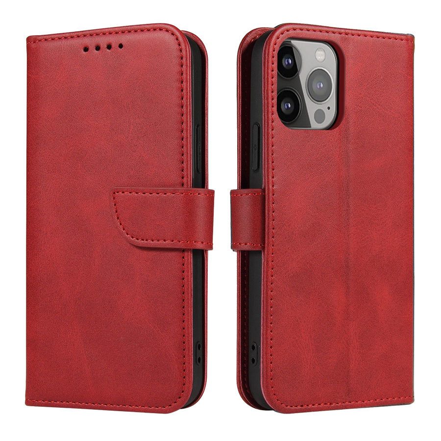iPhone 15 Pro Wallet Cover Med Kortholder, Rød