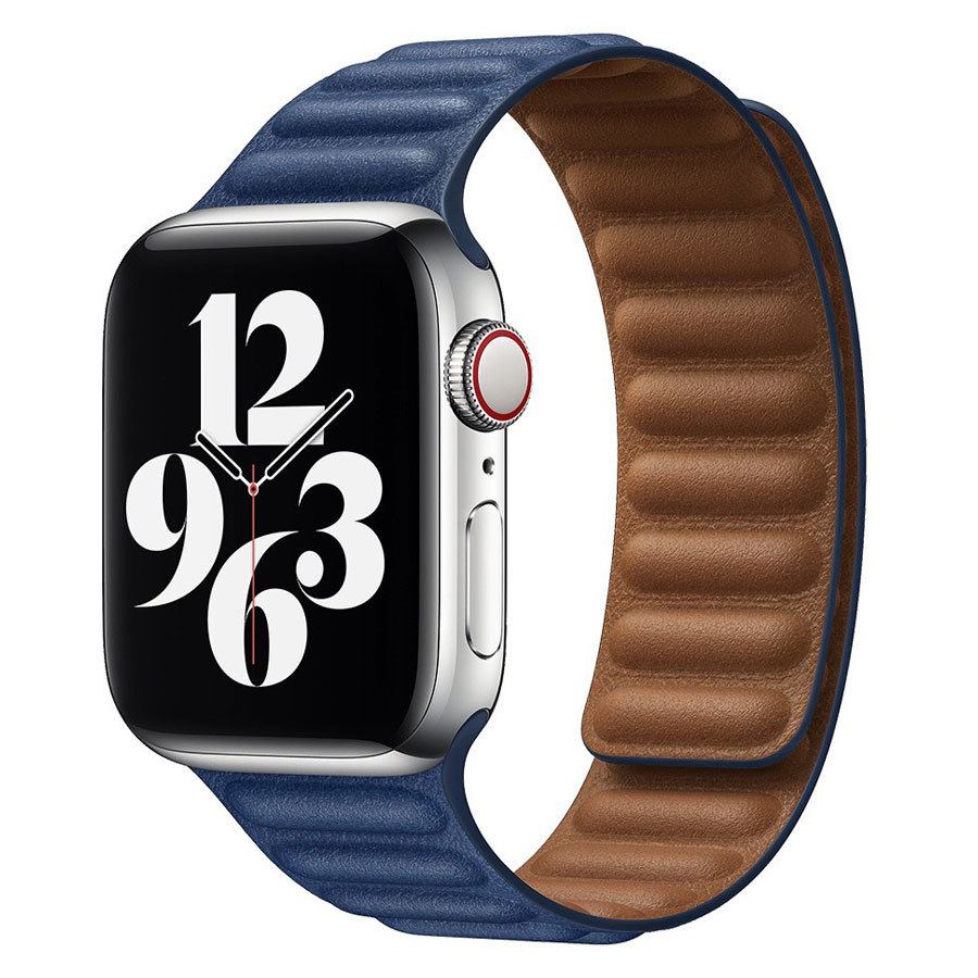 Billede af Lippa Apple Watch magnetisk læderrem 42/44/45/49, Navy Blå