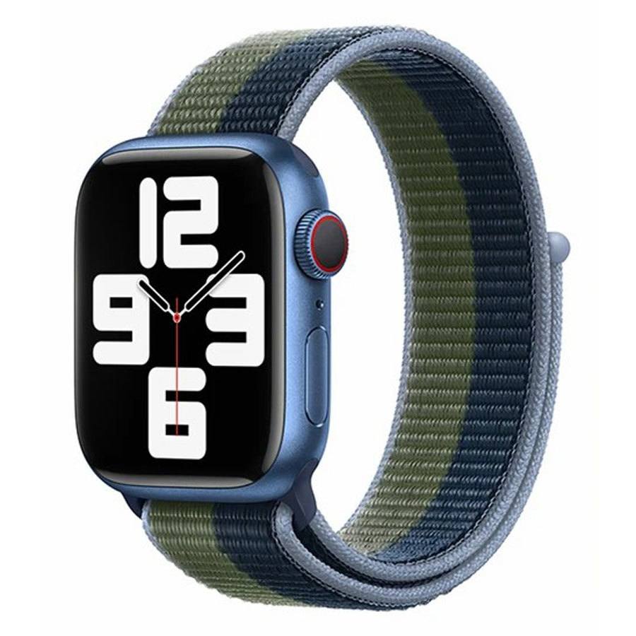 Billede af Lippa Apple Watch nylonrem 42/44/45/49, Grøn/blå