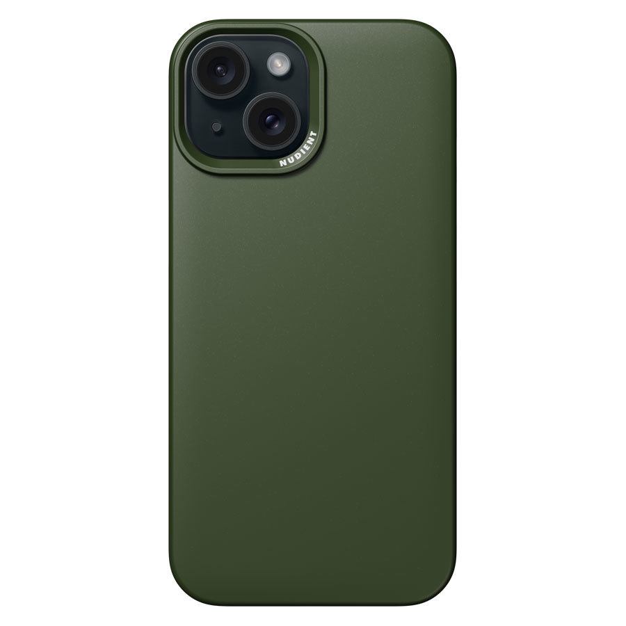 Nudient Thin iPhone 15 MagSafe mobilcover, Pine Green