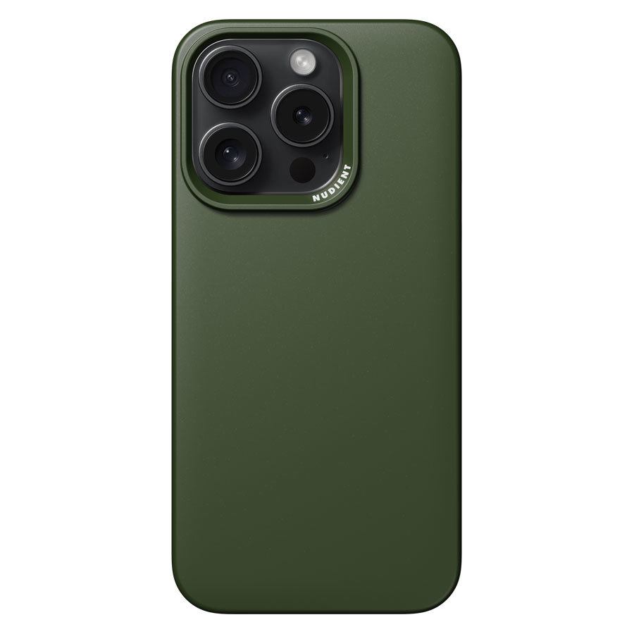 Nudient Thin iPhone 15 Pro MagSafe mobilcover, Pine Green