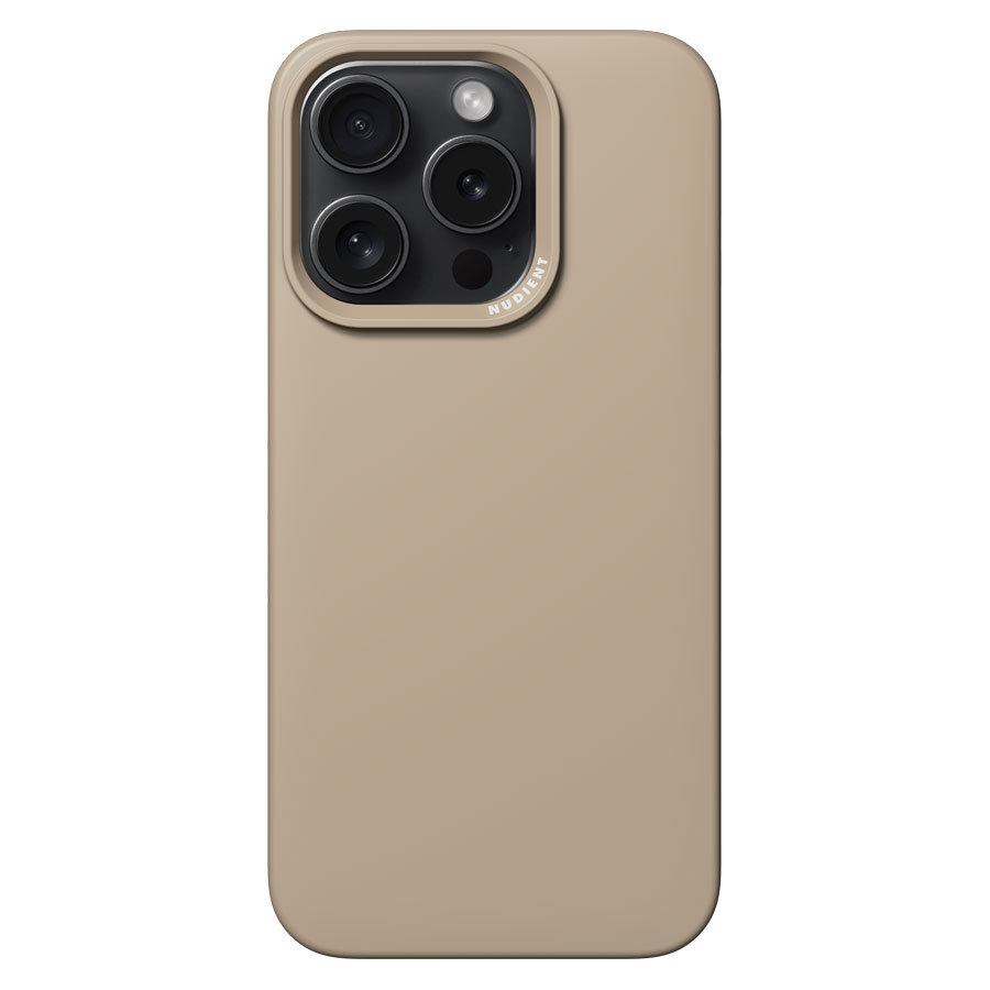 Nudient Thin iPhone 15 Pro MagSafe mobilcover, Clay Beige