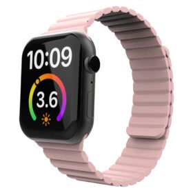 Lippa Apple Watch magnetisk silikonerem 42/44/45/49, Pink