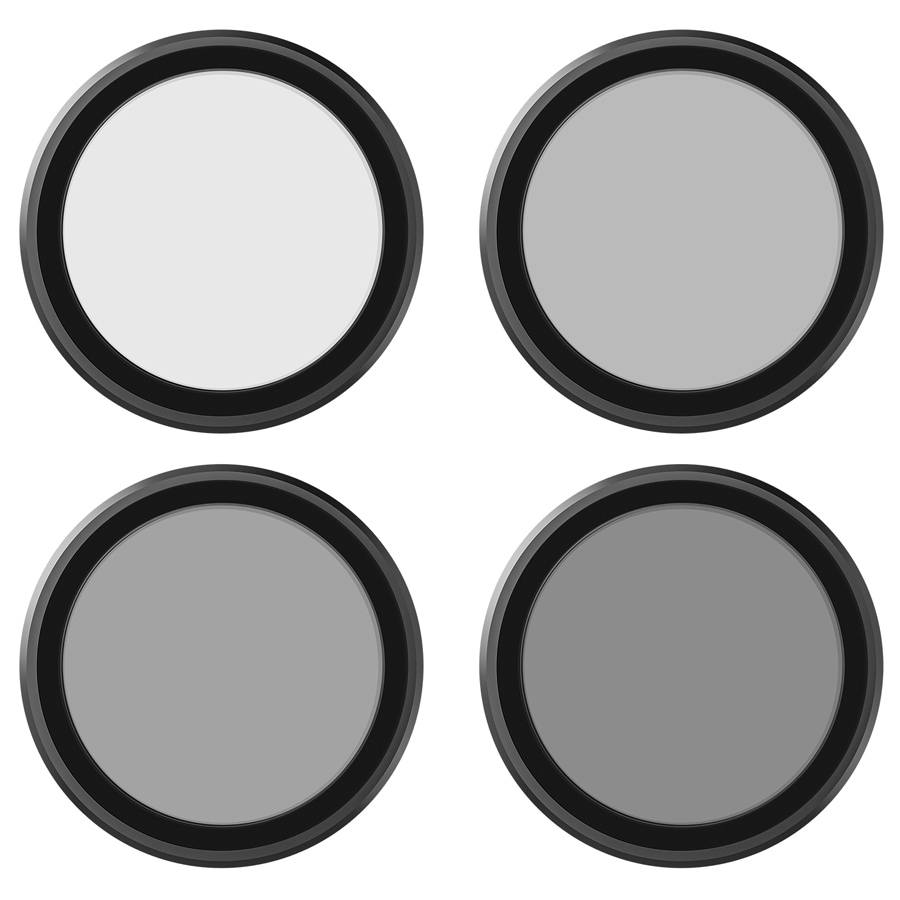 Telesin CPL+ND8/16/32 filterkit til linser, 4-pack, AGC Glass, DJI Osmo Action 3 til 5 Pro